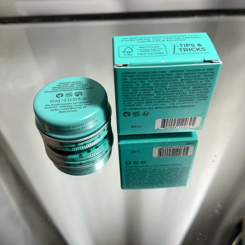BENEFIT COSMETICS Travel/Trial Size Set: Mascara, Brow Pencil, Pore Moisturizer